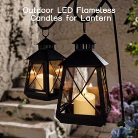 KunSwenn Waterproof LED Votive Candles Flickering with Timer Remote, 6PCS Flameless Candles Battery Operated Pillar Candlesticks for Living Room Decor