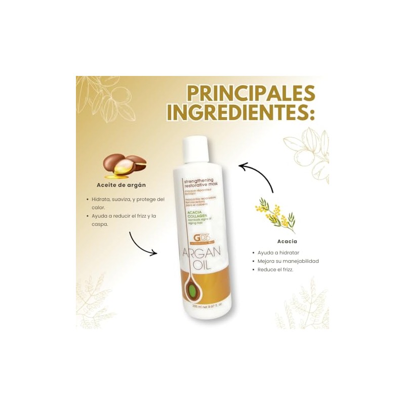 Mascarilla Reparadora con Aceite de Argán y Acacia colágeno GD3