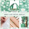 Bible Cover for Women Bible Case, Large Bible Bag w/Shoulder