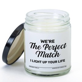 Valentine Day Vanilla Candle - Light for E - Funny Gift for Him Husband Boyfriend Men Valentine Romantic Couple Anniversary