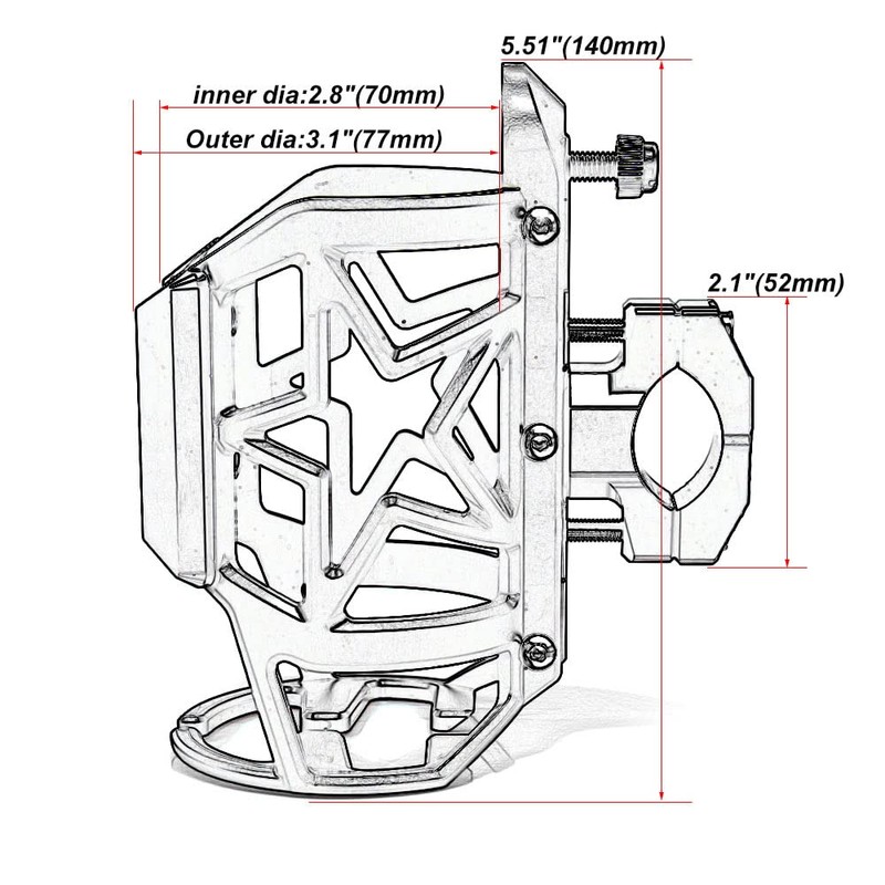 Beverage Water Bottle Drink Cup Holder Bracket Handlebar Mounting fits
