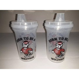 Whirley Industries NC State Wolfpack Sippy Cup with Spill Resistant Lid ( set of two )