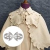 WANDIC Exquisite Cape Clasp, 3 Pairs Cardigan Clips Collar Clasp