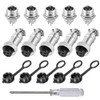 Aiqeer 5 Pcs 3-Pin GX12 Aviation Connector, 12 mm Thread