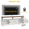 DWVO Farmhouse TV Stand for TV up to 65", Wood