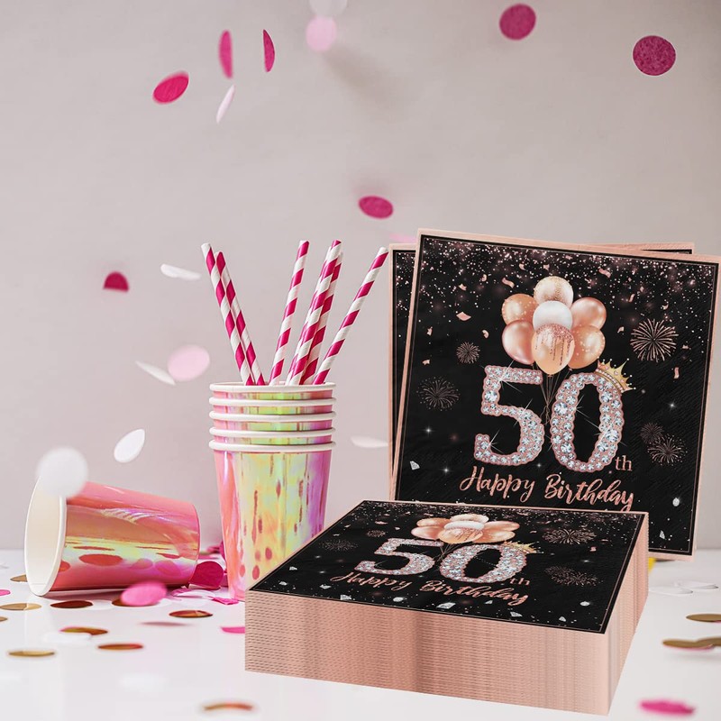 GREHUMOR Napkins Decoration 40pc (50th Birthday)