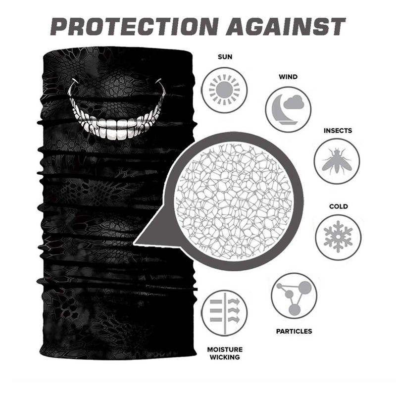 Bandana sin costuras, protección UV para motocicleta, ciclismo, equitación, correr,