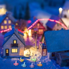 Junkin 48 Pcs Mini Axolotl Figures Charms Miniature Resin Axolotl Figurines Tiny New Animal Figures Ornament for Fairy Garden Landscape Aquarium Potted Birthday Christmas Dollhouse Party Decor