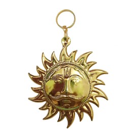 Brass Surya Narayan Yantra Yellow Brass Surya face Surya bhagwan face surrya Narayan bhagwan Surya face Sun face Hanging