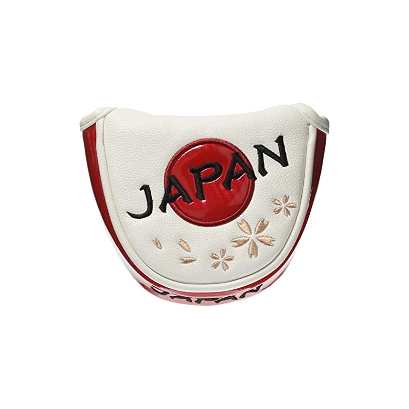 Geotech Head Cover Japan Mallet Putter Cover White