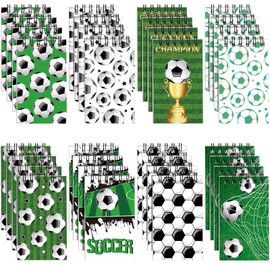 Faccito 32 Pcs Sport Ball Soccer Mini Notepads Sports Basketball Baseball Football Party Favors Goodie Bag Stuffers Notepads Spiral Mini Notebooks for Teens Teacher Classroom Reward