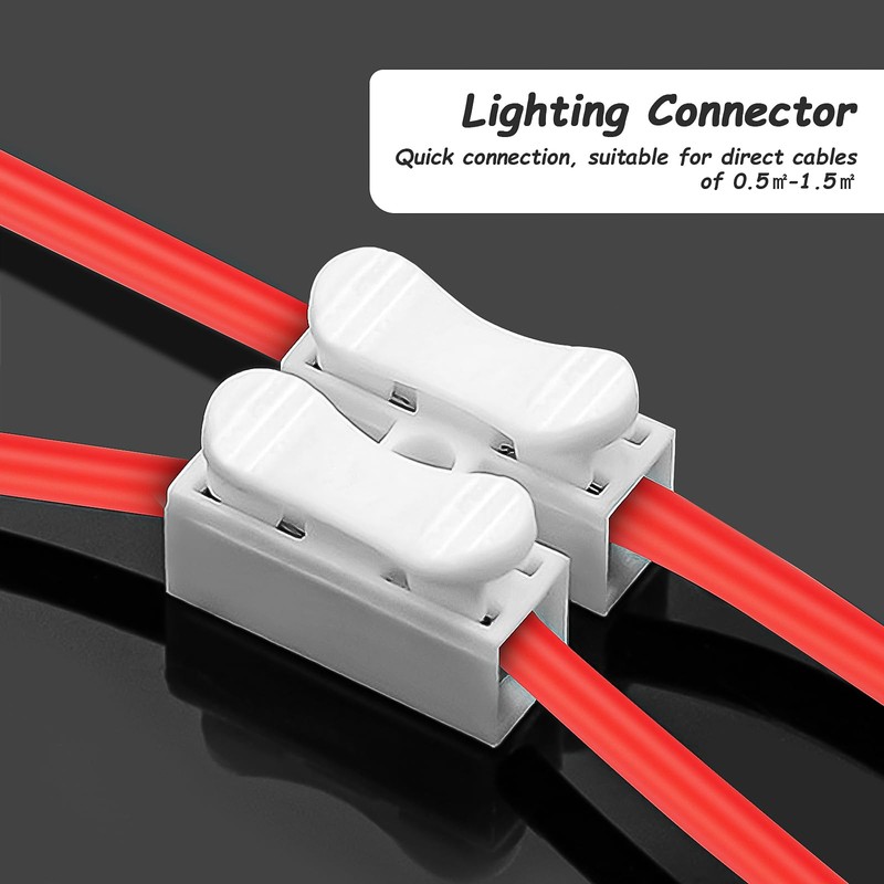 Leyrens Pack of 80 Lustre Terminals Pluggable, Quick Connector Wire