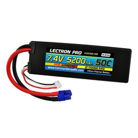 Common Sense RC Lectron Pro 7.4V 5200mAh 50C Lipo Battery