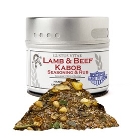 Lamb & Beef Kabob Seasoning - Gourmet Spice Blend - All Natural - Non GMO - 1.5oz, 42g - Artisanal Meat Rub - Small Batch - Hand Crafted - Magnetic Tin