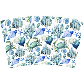 Mugzie MAX 20 Ounce Stainless Steel Cocktail Shaker - Martini Shaker with Wetsuit Cover - Watercolor Coral Reef