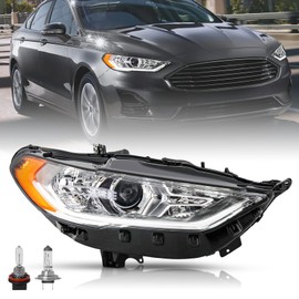 TUSDAR OEM Factory Projector Headlight Assembly with DRL & Bulbs for 2017 2018 2019 2020 Ford Fusion, Right Passenger Side