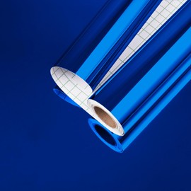 Blue Mirror Sticker for Walls Metallic Wallpaper Peel and Stick Flexible Wall Sticker Mirror Contact Paper Vinyl Wall Paper for Cabinets Drawers Countertops Table Appliance Refrigerators 15.75"x78"