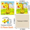 12-Pack Jigsaw Puzzles for Toddlers Wooden Animals Jigsaw Puzzles for