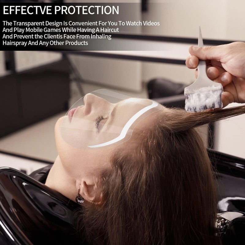 Xujinsongg 50 Pcs Clear Face Visors, Plastic Transparent Shower Face