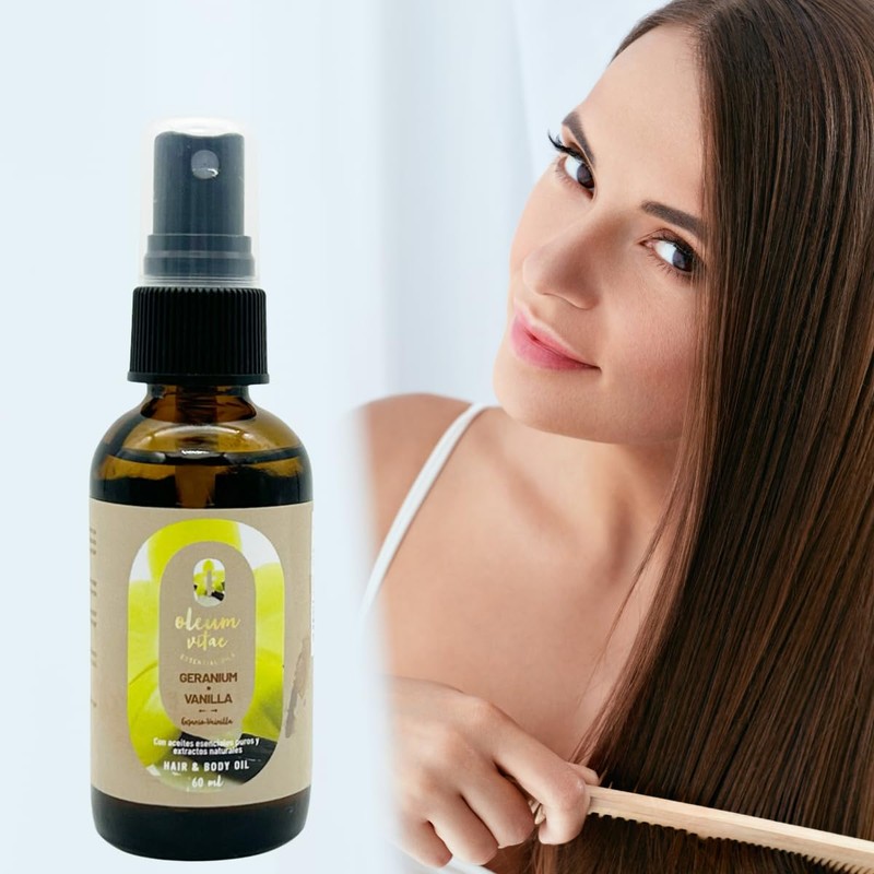 OLEUM VITAE. Hair & Body Oil Geranio-Vainilla. Aceite para Cabello