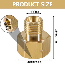 Alriedy 2er-Set Messing Gas Adapter – 3/8" IG x 1/4" AG Linksgewinde | Hochwertiger LPG Gasschlauch Verbinder für Gasflaschen & Kocher | Kompatibel mit Propan/Butan | Inkl. Dichtungen für dichte Verbi