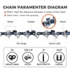 EXSHP 8 Inch Chainsaw Chain Mini Chainsaw Replacement Chain 8inch