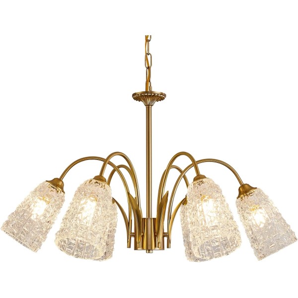 Does not apply Gold Crystal Chandelier Modern 6 Light Pendant