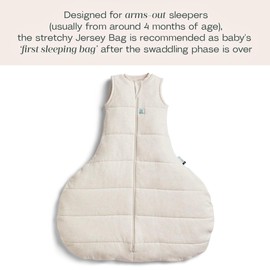 ergoPouch 2.5 TOG Hip Harness Jersey Swaddle Bag, Breathable Baby Sleep Bag for Hip Health, Gentle and Cozy (3-12 Months, Oatmeal Marle)
