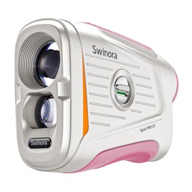 Magnetic Golf Rangefinder with Slope – 7X Magnification, 1300Y Laser Range Finder Golf for All Levels, Fast Flag Lock Vibration, Rechargeable, Waterproof Golf Accessories for Men and Women (Pink)