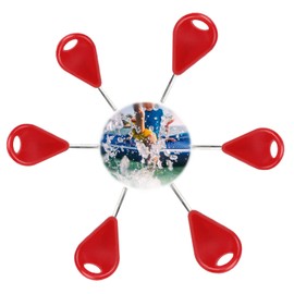 Pack of 6 Surfboard Fin Key, Metal Hex Key Surf Fin Key Spare Replacement Surfing Boar Accessory(red)