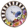 MACKENZIE-CHILDS Silver-Plated Round Desk Clock, Decorative Clock for Living Room,