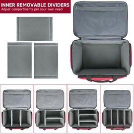 LEFOR·Z Medical Bag,First Aid Bag Empty,Home Health Nurse Bag with Detachable Divider,Medical Supplies Storage Tote for Nursing Student,Therapist,Doctors