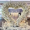 SUSIRE Wedding Arch Stand White Heart Shape Double Layers Wedding