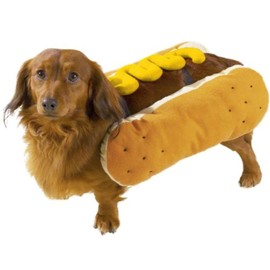 Casual Canine Hot Diggity Dog with Mustard Costume for Dogs, 14" Small/Medium