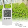 LCD Temperature and Humidity Monitor WallMountable Wired Flower Planting Hygrometer
