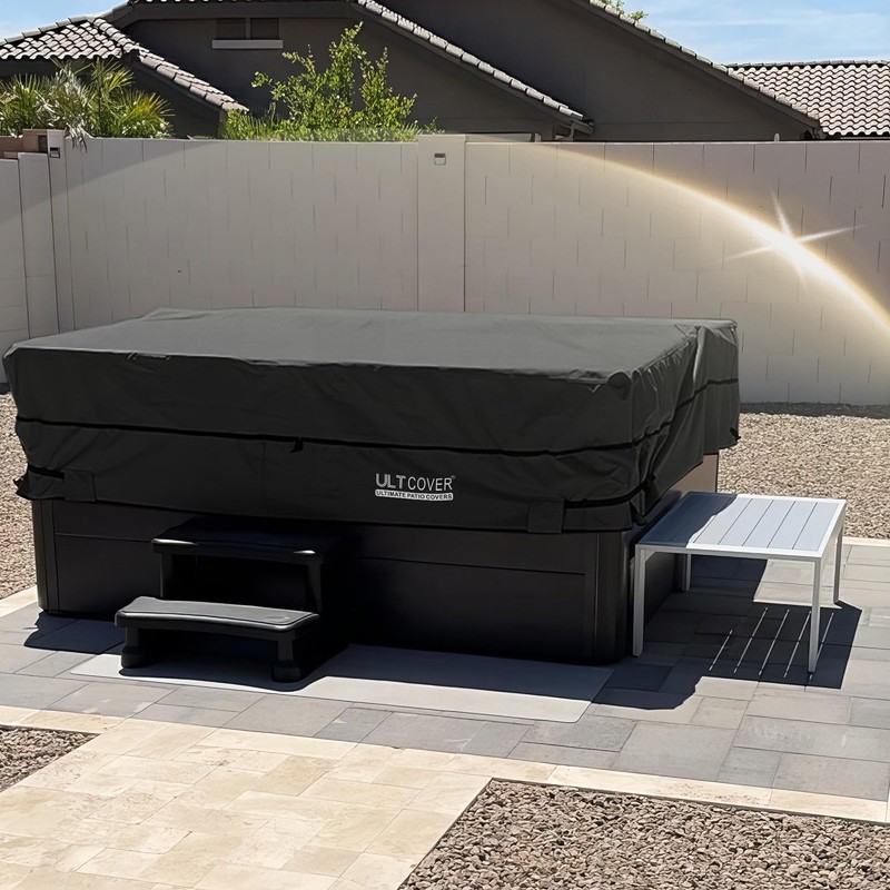 ULTCOVER Waterproof 600D Polyester Square Hot Tub Cover Outdoor SPA