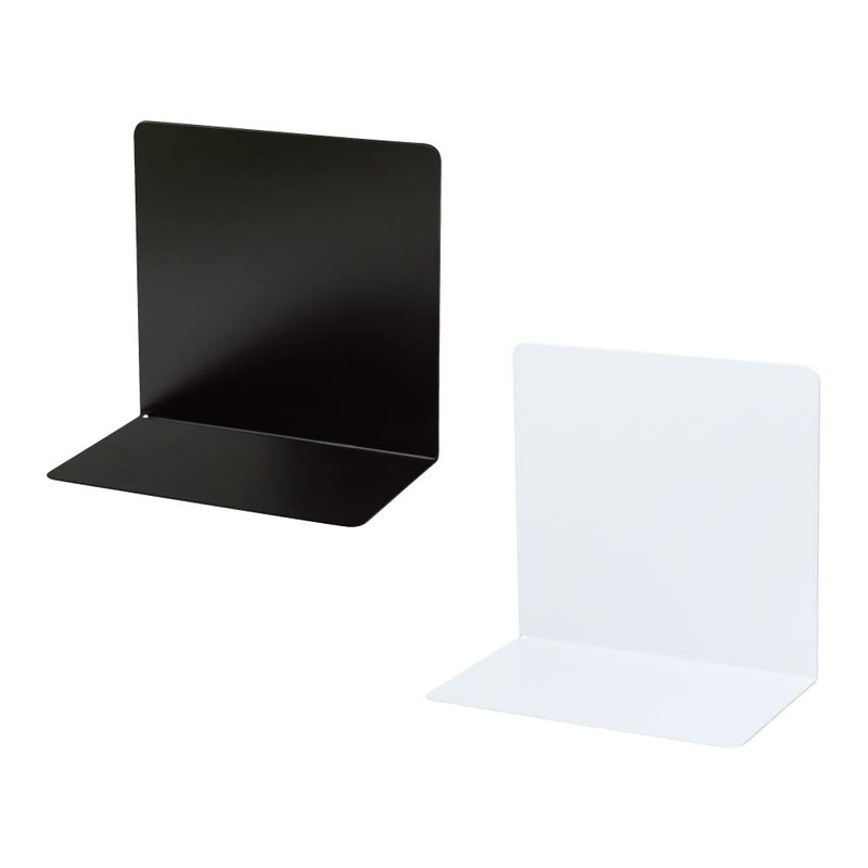 Sonic DA-7164-D Bookend with Magnet, L-Shaped, Wide, 1 Piece, Black