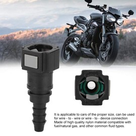 Aramox Fuel Line Connector 8mm Car Motorcycle Fuel Line Hose Line Black 1pc, Popular