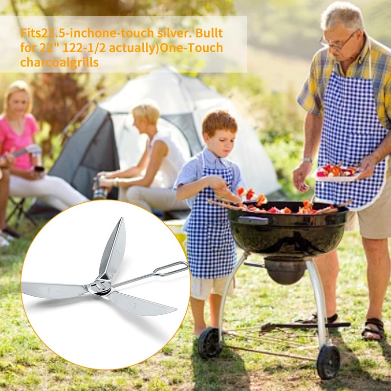 Xiciki 22-1/2 Inch One-Touch Cleaning System Kit for Weber, Thickened