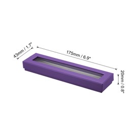 PATIKIL Pen Gift Box, 12 Pack Empty Pen Case Cardboard Case with Clear Window Pen Presentation Display Box for Pencil Ballpoint Jewelry Business Office, Purple