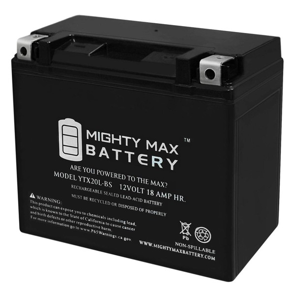 YTX20L-BS Replacement Battery for CTX20L-BS YB16CLB Batteries