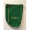 CROWN ROYAL BAG GREEN 9" WITH DRAW STRING - NEW