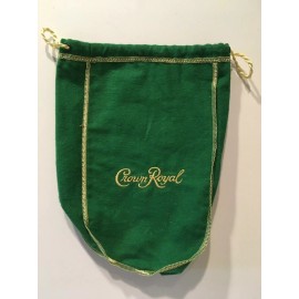 CROWN ROYAL BAG GREEN 9" WITH DRAW STRING -  NEW
