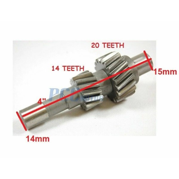PCC 14T & 20T GEAR SHAFT FOR ATV GO KART