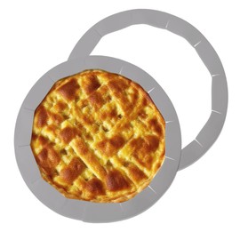 YOUFORZX 2PCS Adjustable Baking Pie Crust Shield Protector Cover for Edges of Pie - 8-inch to 11.5-inch (Grey Grey)