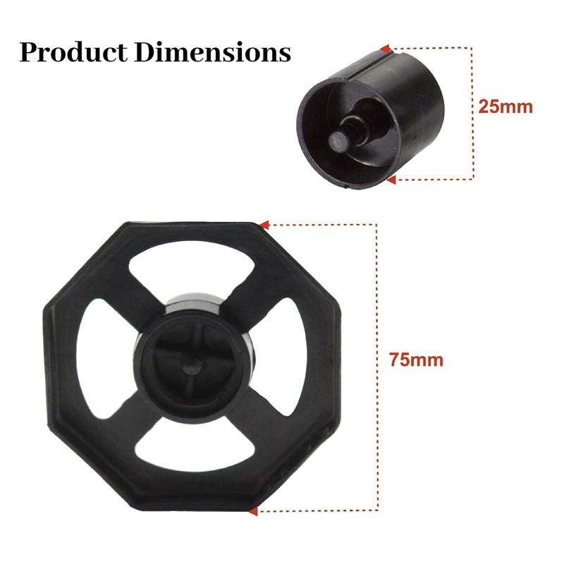 SUL Replacement Tape Dispenser Wheel, Black Durable Tape Dispenser Core