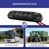 Web Truck Slim Marker Light, Marker Light, Dark Graphite, Red,