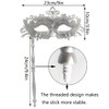 WILOVCOS Womens Masquerade Mask with Stick, Handheld Mardi Gras Mask,Venetian