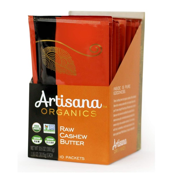 Artisana Organics - Cashew Butter, Travel Snacks, no added sugar or oil, Certified organic, RAW and non-GMO, rich and creamy