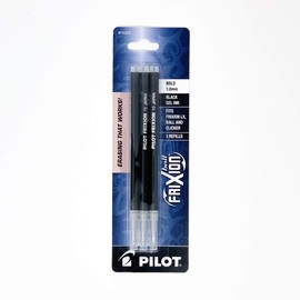 Pilot FriXion Ball Erasable Gel Ink Refills, 1.0mm, Bold Point, Black Ink, 3 Count